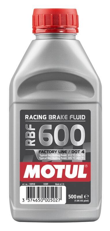 Dot 4 RBF 600 Fluid de frenos de carreras 500 ml de 12 paquetes [Motul]