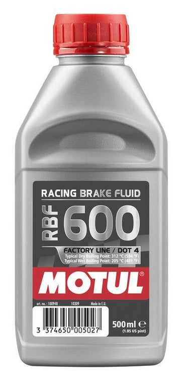 Dot 4 RBF 600 Fluid de frenos de carreras 500 ml de 12 paquetes [Motul]