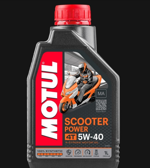 Motorcykelolie Kit 5W-40 til Scooter, 12x1L [Motul]