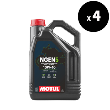 Motorolje 10W -40 4T 4L for motorsykler - 4 pakke [Motul]