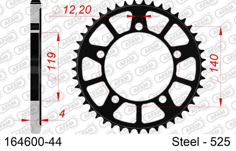 Bmw S 1000 [AFAM] - Kettenkit 525XHR3 17/45 Super-verstärkt - Standard Kettenrad