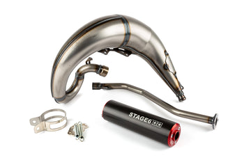 Beta RR Enduro 50 2T - Udstødning Streetrace High Mount venstre rød sort