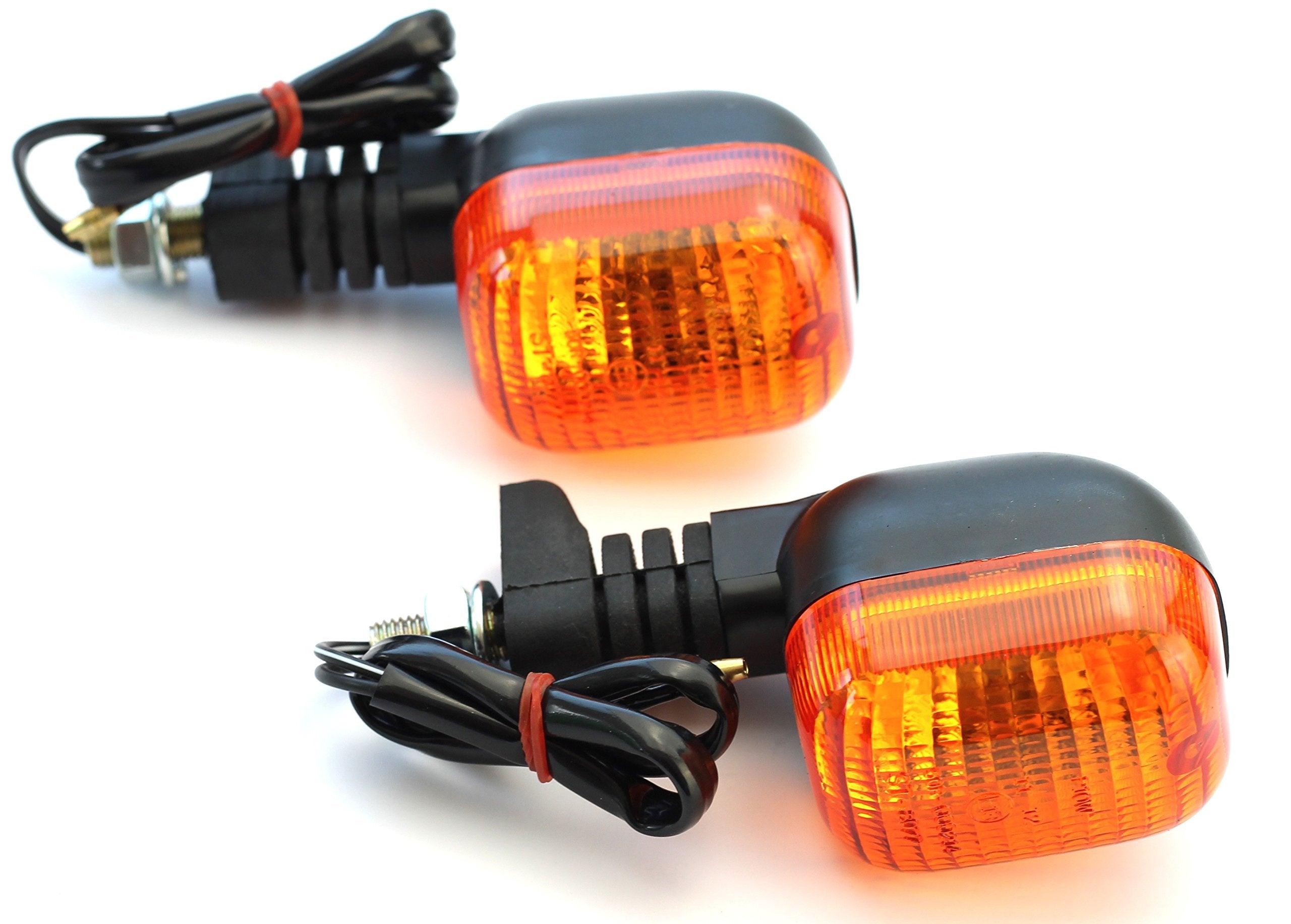 E-geprüfte und zugelassene Yamaha DT 125 R 125R paarweise Blinker mit M10 Rechtsgewinde und orangenem Glas von TW-Moto