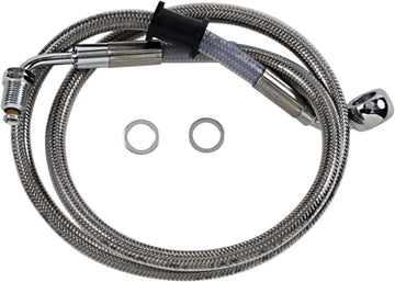 harley davidson flfb [DRAG SPECIALTIES] – Verlengde roestvrijstalen remleiding
