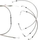 harley davidson flhtcu [BURLY BRAND] – Komplettes Edelstahl-Lenkerzug/Bremsleitungs-Kit-1