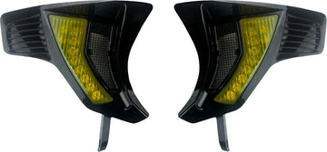 harley-davidson road glide st [DINÁMICA PERSONALIZADA] – Ventilaciones de señal de giro delanteras integradas Shark Demon®