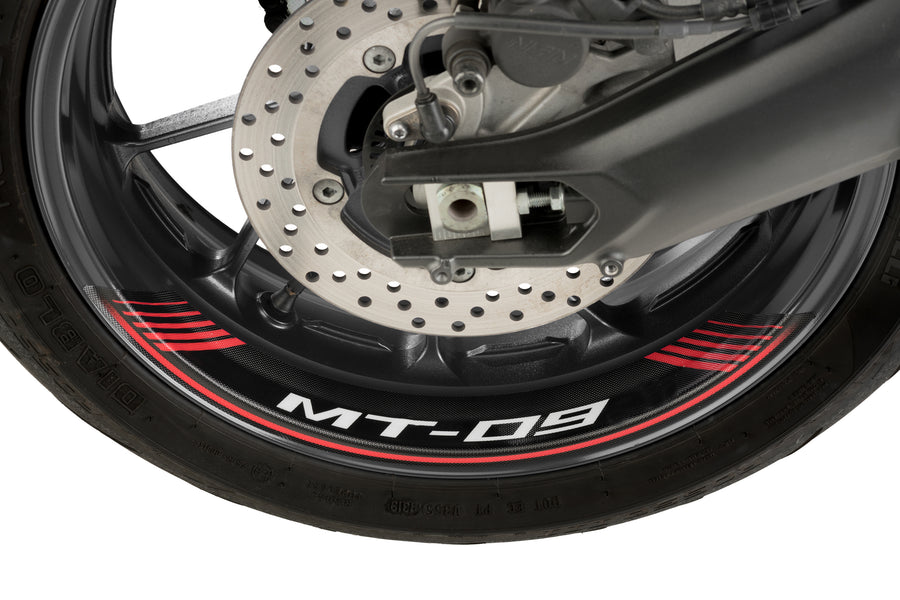YAMAHA MT-09 SPORT TRACKER [2016] – Specjalne paski na obręcze – Srebrne