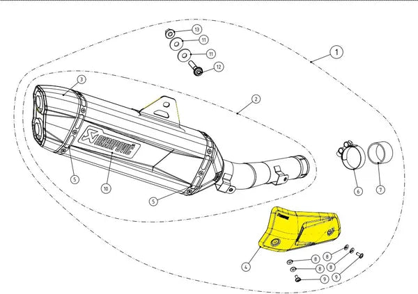 Yamaha Tenere 700 Rally Edition [AKRAPOVIC] – Hitzeschutz