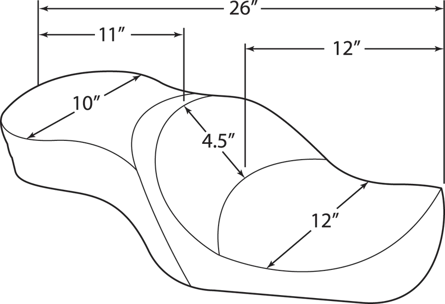 harley davidson touring [DRAG SPECIALTIES] – Low-Profile Touring Sitzbank
