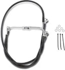Harley Davidson Flhr [DRAG SPECIALTIES] – Verlängertes Bremsleitungs-Kit aus schwarzem Vinyl