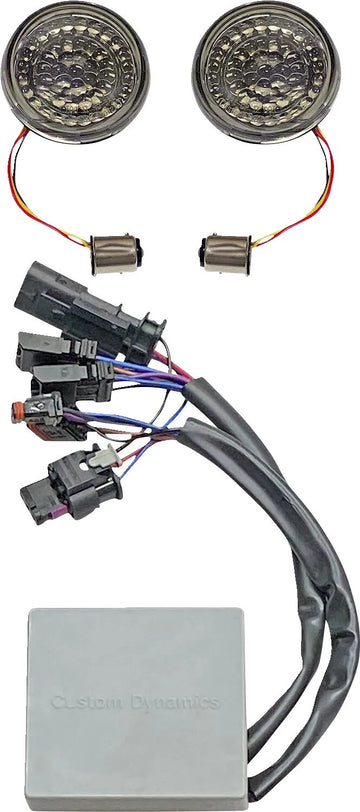 harley-davidson street bob [CUSTOM DYNAMICS] – SMART LED Bullet Blinker-Einsätze - 0