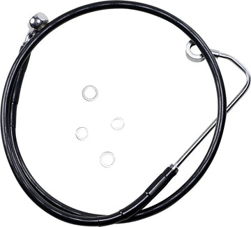 harley davidson fxs [DRAG SPECIALTIES] – Verlängertes Bremsleitungs-Kit aus schwarzem Vinyl - 0