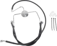 Harley Davidson Flhr [DRAG SPECIALTIES] – Verlängertes Bremsleitungs-Kit aus schwarzem Vinyl