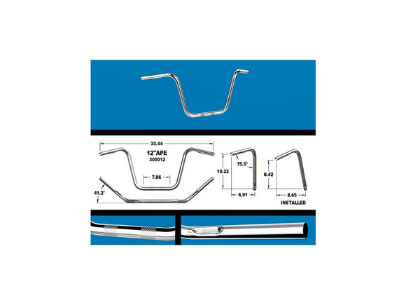 Harley Davidson Sportster [1982-2020] -12 guidão de cabides de macaco com amolgadelas, cromo banhado