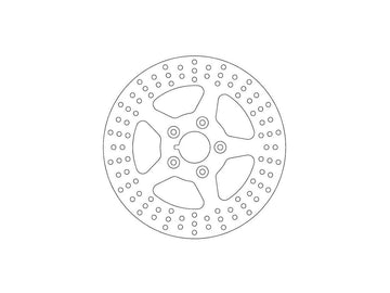 Harley Davidson Sportster [1985-1999] -Agido disco freno freno in acciaio inossidabile a 5 buche 11,5 "