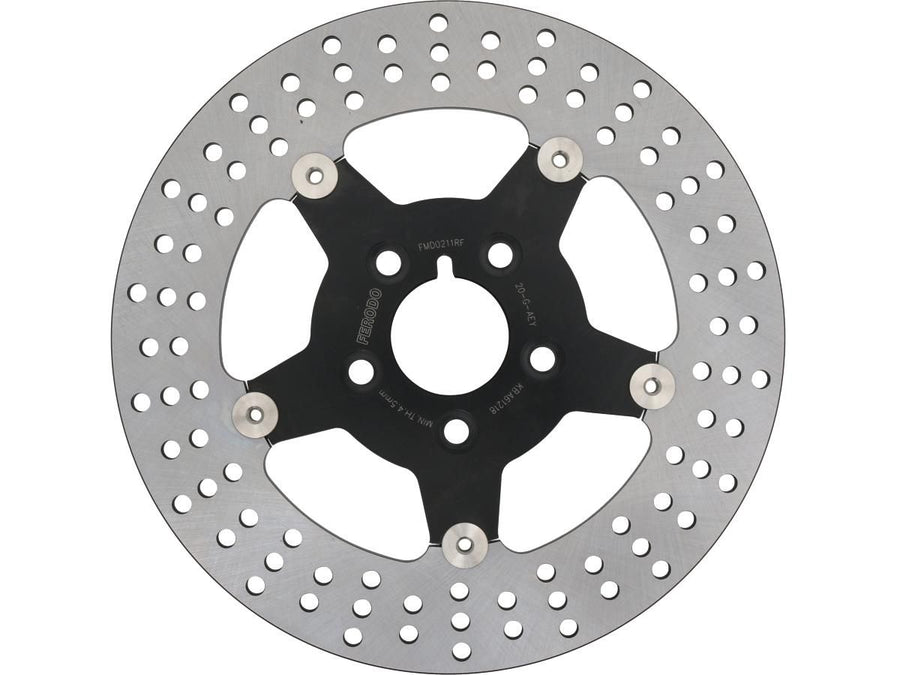 Harley Davidson Sportster [1985-1999]-floating brake disc 5-hole black black