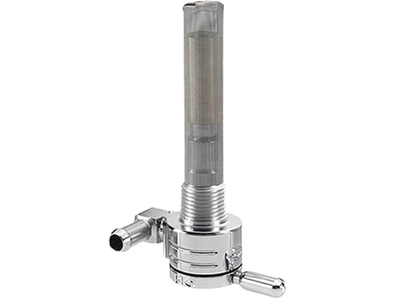 Harley Davidson - 3/8 "NPT -bränsleventil till det främre yttre utloppet Chrome