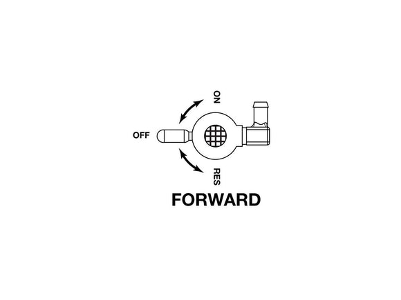 Harley Davidson - válvula de combustível de 22 mm com a saída direcionada para a frente