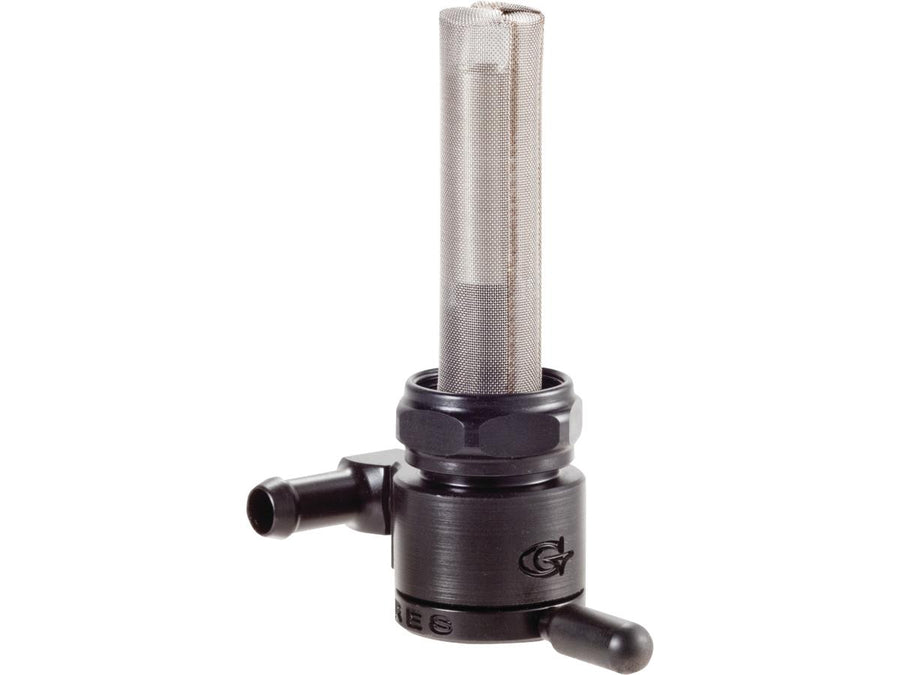 Harley Davidson – 22 mm Kraftstoffventil mit nach vorne gerichtetem Auslass Schwarz