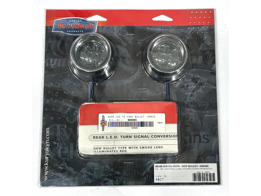 Harley Davidson-Heck-LED-LED-BLINKER-konvertering, kugle "Røg" -linse