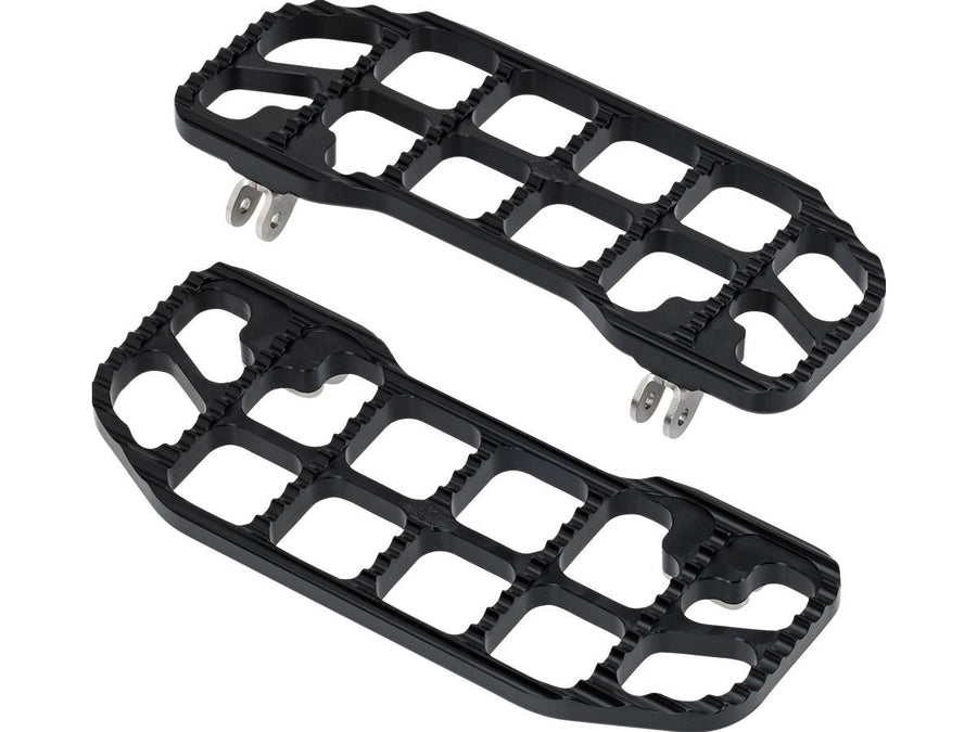 Harley Davidson Touring [1985-2025]-Corrugated FootRests Black, анодированные