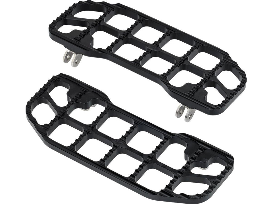 Harley Davidson Touring [1985-2025]-Corrugated FootRests Black, анодированные