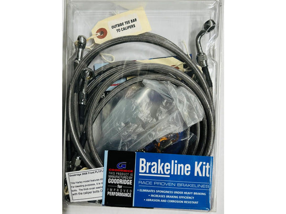 Harley Davidson - Front Brake Line Kit Dot +6 "