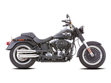 Harley Davidson FLSTF [2014-2016] – Doppelrillen Slip-On Schalldämpfer poliert