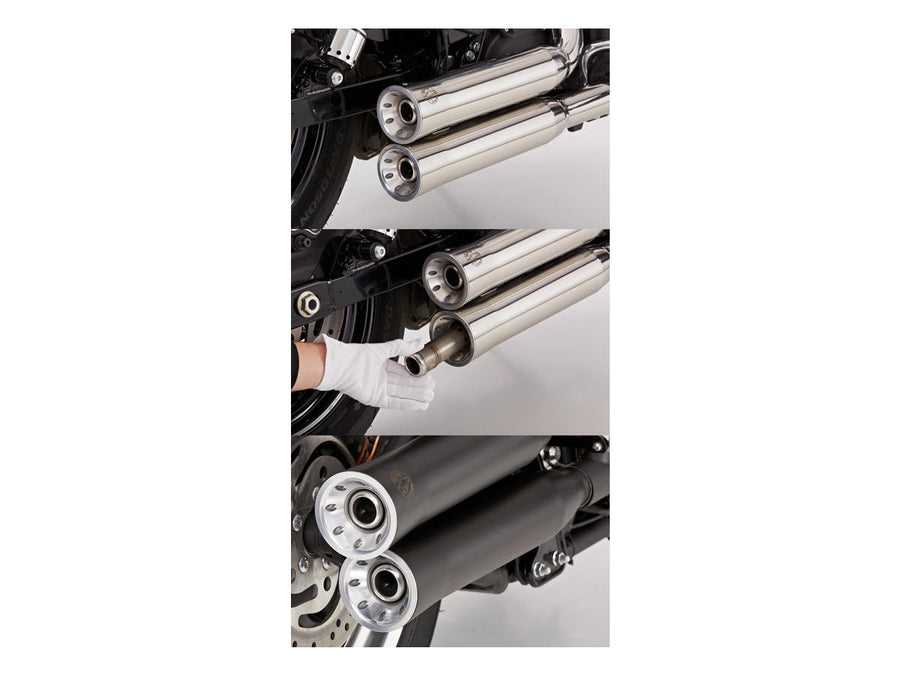 Harley Davidson FLSTF [2014-2016] -DOUBLE GROOVES SILENCER POLIDE