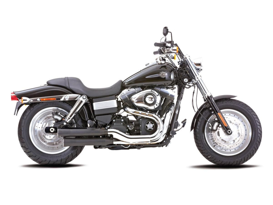 Harley Davidson FXDF [2014-2016] -Double Grooves slip-on ljuddämpare svart satin