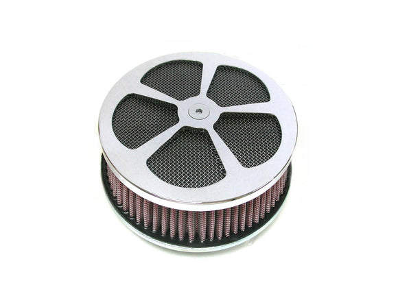 Harley Davidson-5-Spade Hi-Flow Air Filter Chrome
