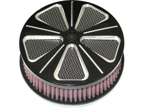 Harley Davidson-Horn Hi-Flow Air Filter Chrome