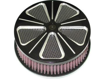 Harley Davidson-Horn Hi-Flow Air Filter Black Anodized