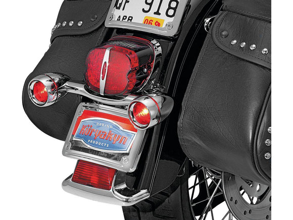 Harley Davidson Flhs [1991-1993] -Bullet Light HeckBlinkerBar Chrom Red Red