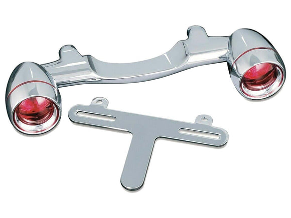 Harley Davidson Flhs [1991-1993] -Bullet Light HeckBlinkerBar Chrom Red Red