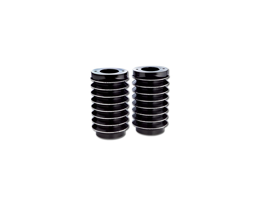 Harley Davidson FLTC [1986-1993] -Retro Fork Protector Black Diamond Cutting