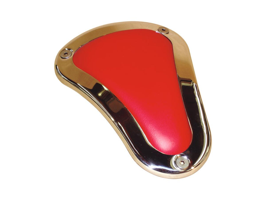 Harley Davidson - Hard Ass Pillion Pad Red Stainless Steel Vinyl