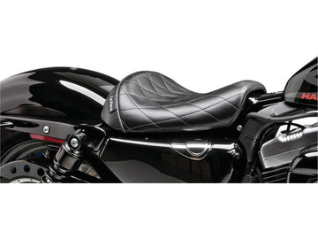 Harley Davidson XL1200V [2012-2016] -Bare Bones Solo Seat Diamond Stitch Schwarzes
