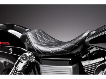 Harley Davidson Dyna [2006-2017] – Bare Bones Solo Sitz Diamond Stitch Schwarzes
