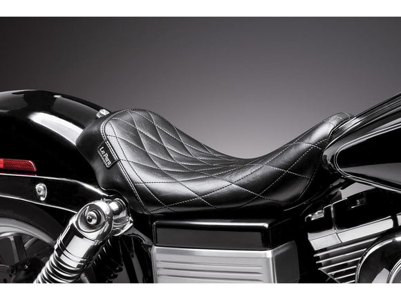 Harley Davidson Dyna [2006-2017] -Bare Bones Solo Seat Diamond Stitch Schwarzes