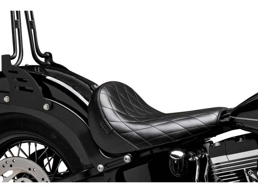 Harley Davidson FXS [2011-2012] – Bare Bones Solo Sitz Diamond Stitch Schwarzes Vinyl