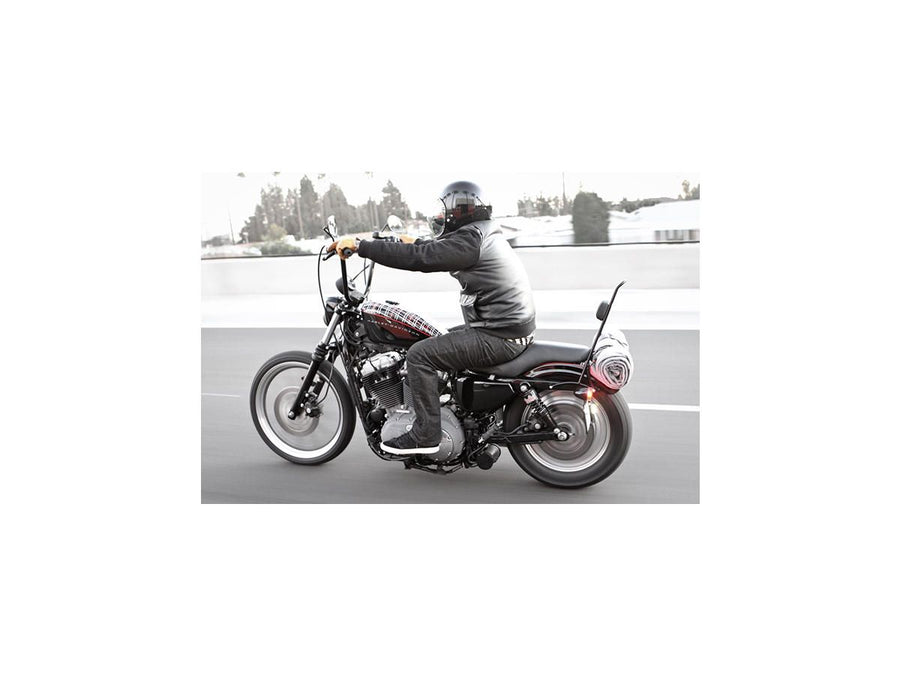 Harley Davidson Sportster [2004-2020] – Hohe Sissy Bar mit Polster Schwarz