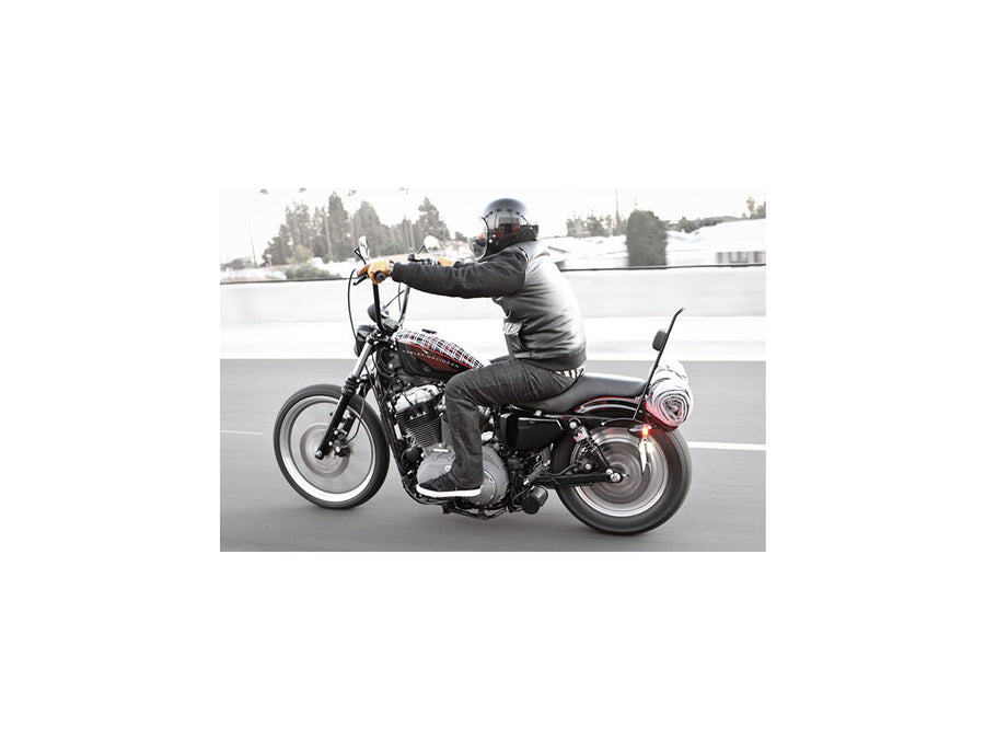 Harley Davidson Sportster [2004-2020] – Hohe Sissy Bar mit Polster Schwarz
