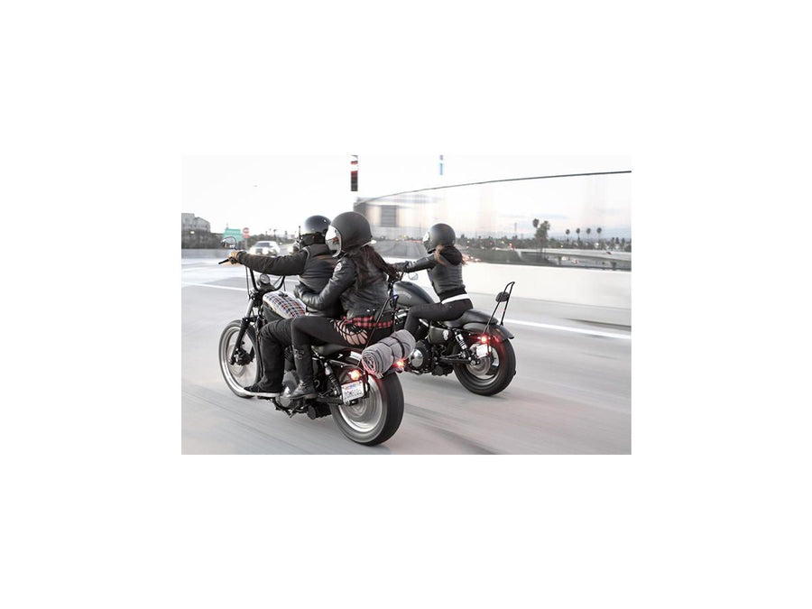 Harley Davidson Sportster [2004-2020] – Hohe Sissy Bar mit Polster Schwarz