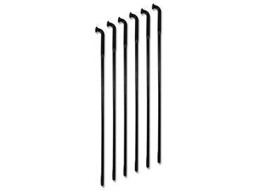 Harley Davidson - TTS Speichen Set, 21 "Lang, sort krom -placeret, til TTS -fælge - 0