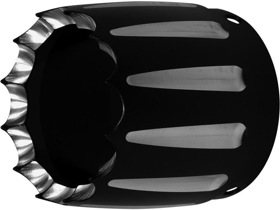 HARLEY DAVIDSON - 3,5 "Capinho de tampa final Jaffe Afterburner Black Cut 3.5"