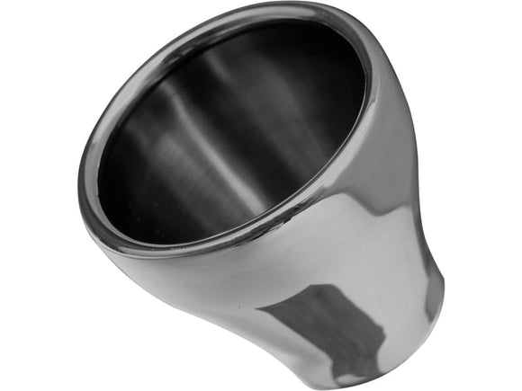 HARLEY DAVIDSON - ENDCAP BULLET BILLET END CAPS TRUMPETE BLACK 60 MM