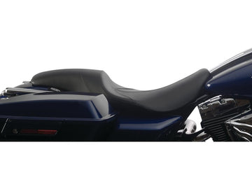 Harley Davidson Dyna [2006-2017] – Minotaur Glattes Sitz Schwarz Leder Vinyl