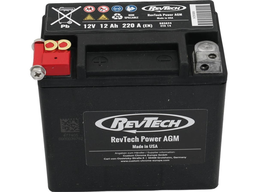 Harley Davidson V-Rod [2002-2006] -ETX14 Power Battery AGM, 220 A, 12.0 AH