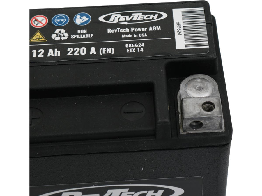 Harley Davidson V-Rod [2002-2006] -ETX14 Power Battery AGM, 220 A, 12.0 AH